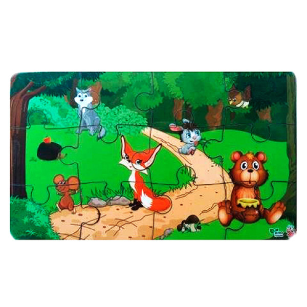 Дерев'яний Пазл із підставкою "Лісові мешканці" SP0345 Дерев'яний Пазл із підставкою "Лісові мешканці" SP0345