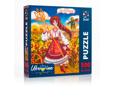 Пазл "Українка з тризубом" DT500-08 DT500-08