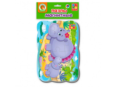 Пазли на магніті А5 Vladi Toys "Бегемотики" фомові VT3205-76