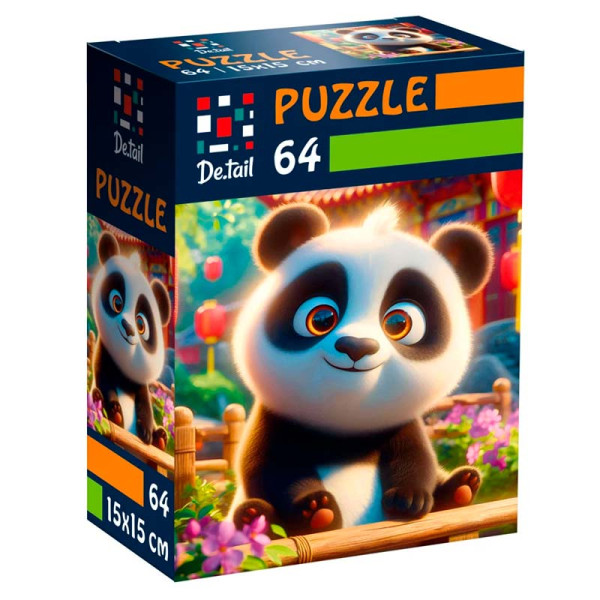 Пазли Vladi Toys De.tail Усміхнена панда 64 деталі DT1234-10