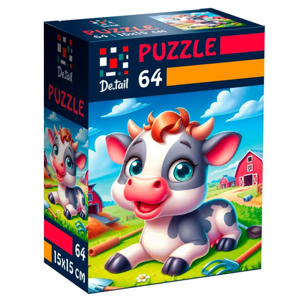 Пазли Vladi Toys De.tail Весела корівка 64 деталі DT1234-19 Пазли Vladi Toys De.tail Весела корівка 64 деталі DT1234-19