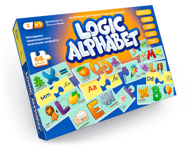 Пазли-асоціації Danko Toys "Logic Alphabet" розвиваючі G-LoA-01-04U