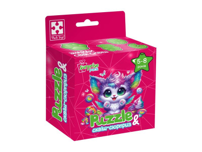Пазли Vladi Toys "Кольорове кошеня" із сквіш-сюрпризом VT8030-12