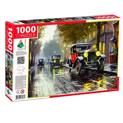 Пазли 1000 " Старе місто із старими машинами" Ен.4931