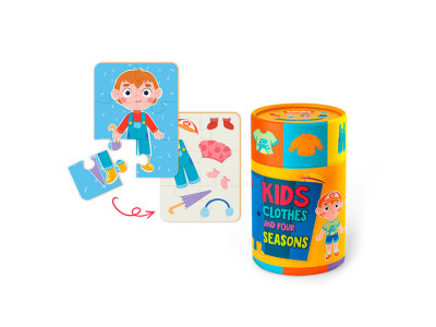 Пазл та гра "Одяг та пори року" 200103