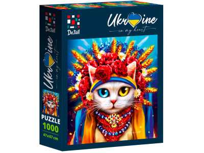 Пазл Vladi Toys De.tail Білий кіт у вінку DT1000-06