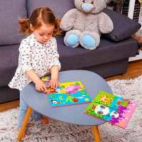 М'які пазли Vladi Toys "Fisher Price. Бегемот та зебра" фомові 22х23 см VT1109-04