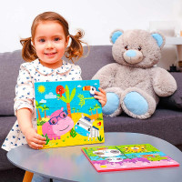 М'які пазли Vladi Toys "Fisher Price. Бегемот та зебра" фомові 22х23 см VT1109-04