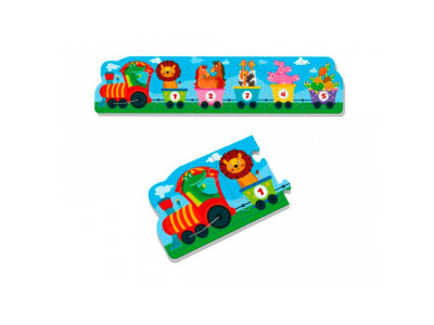 Мякі пазли Vladi Toys Веселий потяг Baby puzzles розвиваючі VT1106-95