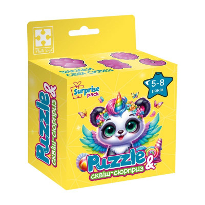 Пазли Vladi Toys "Панда-єдиноріжка"із сквіш-сюрпризом VT8030-09