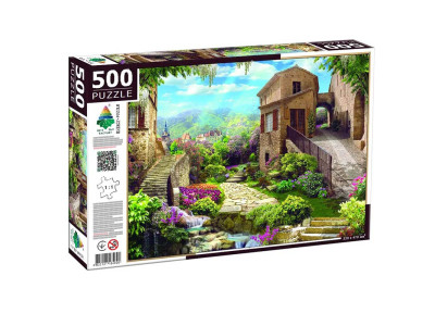 Пазли 500 элементів " Колаж з виходом в сад" Ен.4900