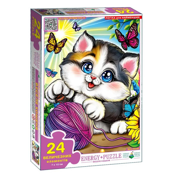 Пазл Енергія Плюс Веселе кошеня 24 елементів Ен.8281