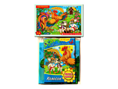 Пазли 12 елементів + казка "Колосок" укр у пакеті Ен.1220 Пазли 12 елементів + казка "Колосок" укр у пакеті Ен.1220