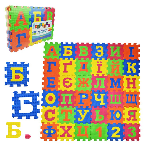 Пазли фомові EVA український алфавіт 36 дет 14*14*08 см PL81002
