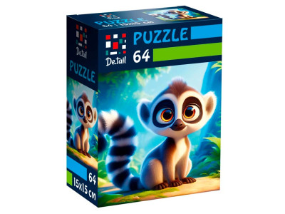 Пазли Vladi Toys De.tail Лемур в джунглях 64 деталі DT1234-14