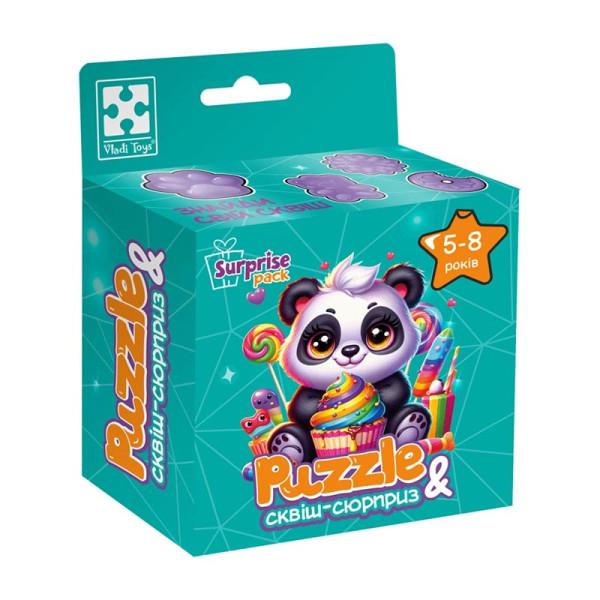 Пазли Vladi Toys "Панда" із сквіш-сюрпризом VT8030-08