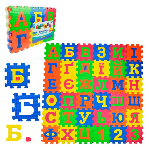 Пазли фомові EVA український алфавіт 36 дет 14*14*08 см PL81002