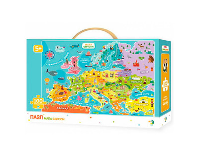 DODO Пазл Мапа Європи (англ. мова) 100 елементів(10) 300124