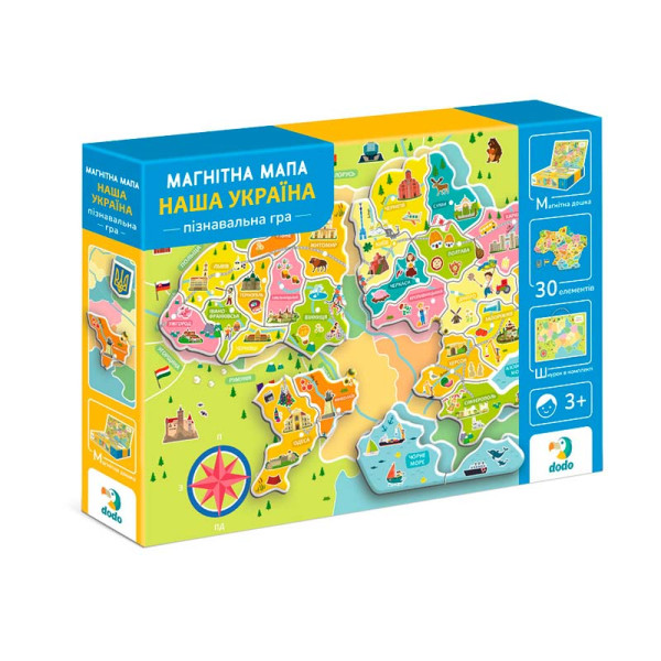 Мапа України Dodo магнітна 200268