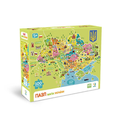 Пазл Dodo Maps Мапа України 100 елементів 300706 Пазл Dodo Maps Мапа України 100 елементів 300706