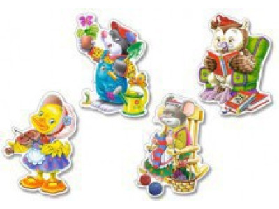 Пазли 4 в 1 "Звірятка" 04102