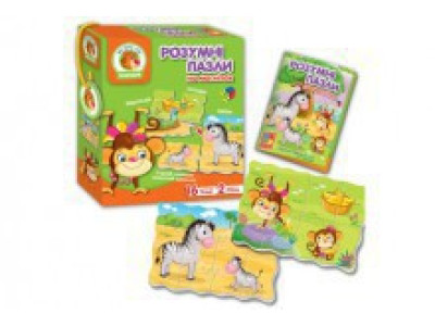 Магнітна гра "Розумні пазли" Зоопарк VT1504-36