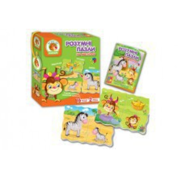 Магнітна гра "Розумні пазли" Зоопарк VT1504-36