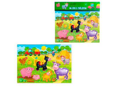 Гра розвиваюча Vladi Toys Малюк зможе "Ферма" мякі пазли А4 VT1102-18