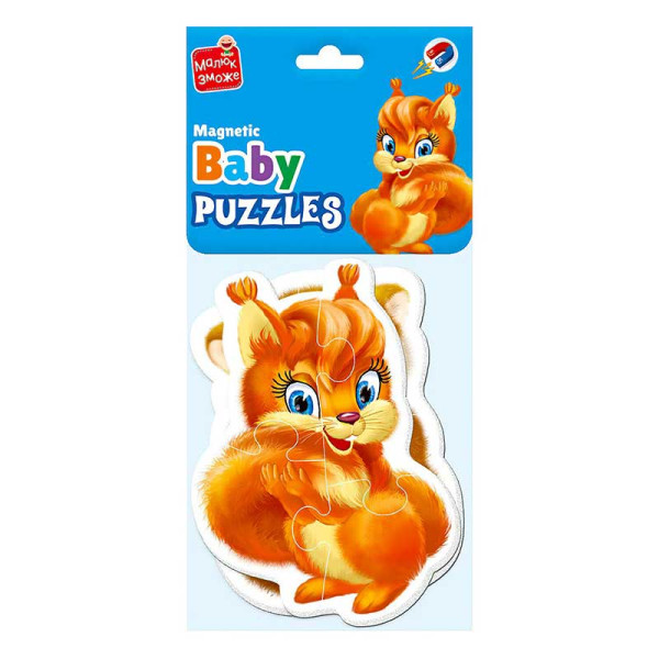 Бейбі пазли Vladi Toys Малюк зможе "Пухнастики" магнітні VT3208-18