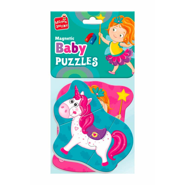 Бейбі пазли Vladi Toys Малюк зможе "Фея та єдиноріг" магнітні VT3208-30