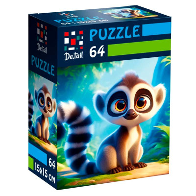 Пазли Vladi Toys De.tail Лемур в джунглях 64 деталі DT1234-14