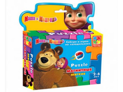 Магнітні пазли "Маша і Ведмідь" VT1504-18