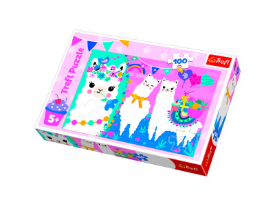 Пазл "100" - Веселі лами 16363