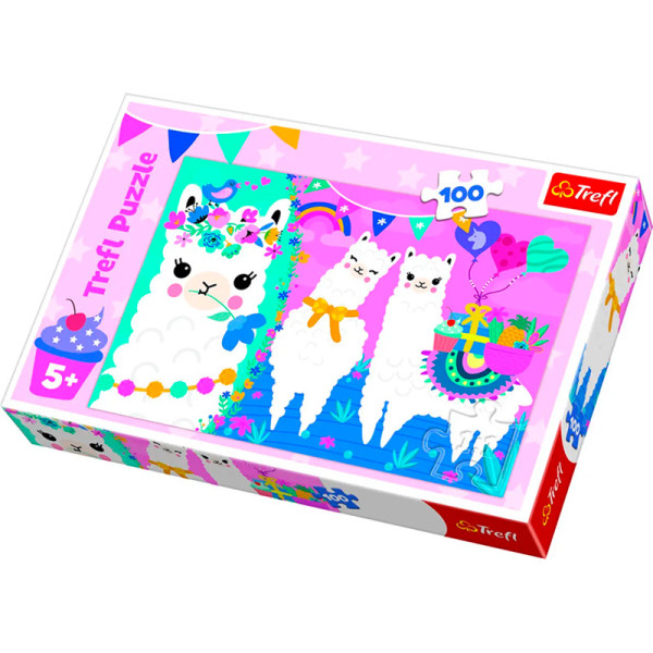 Пазл "100" - Веселі лами 16363