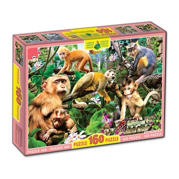 Пазли Мавпи 160 ел в кор Ен.2951