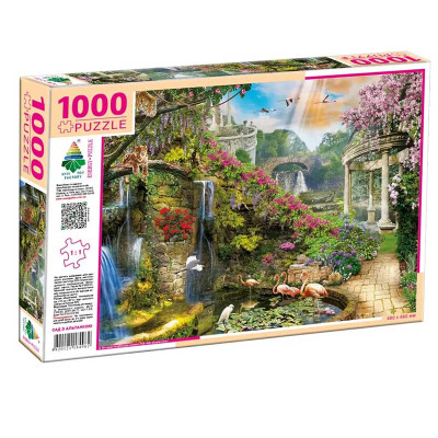 Пазли 1000 "Сад з альтанкою" Эн.4962