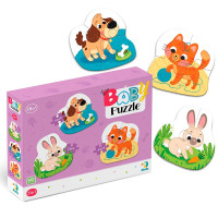 Пазл 3 в 1 Dodo «Домашні тварини» для дітей 300395