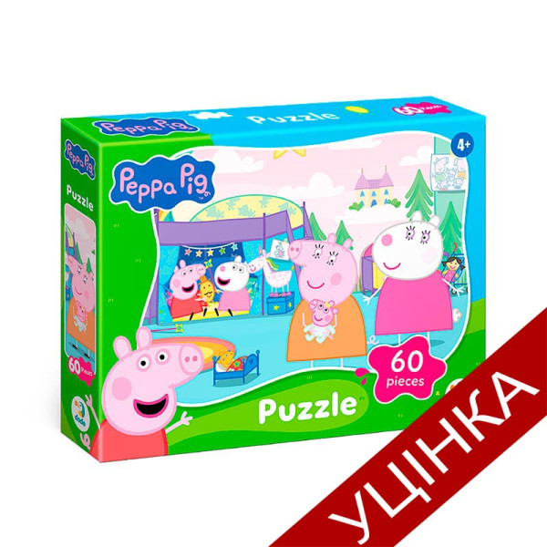 Пазл Dodo Peppa Pig Свинки та Овечки 60 елементів 200680_УЦІНКА