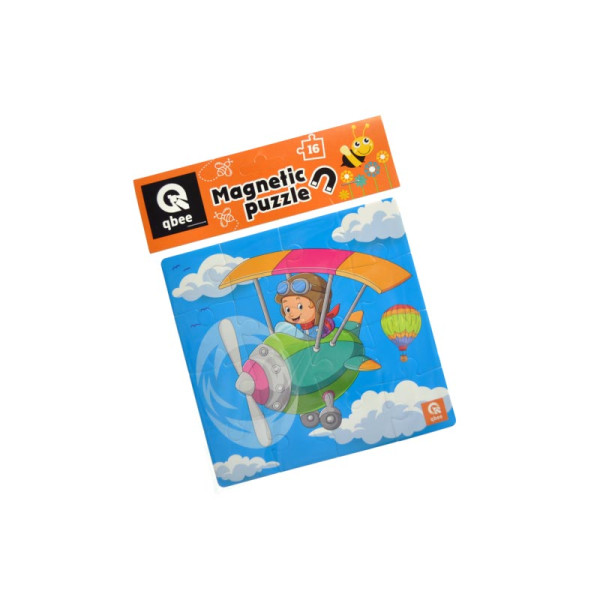 Пазли qbee "Юний пілот" 16 елементів фомові магнітні QB200-002 Пазли qbee "Юний пілот" 16 елементів фомові магнітні QB200-002