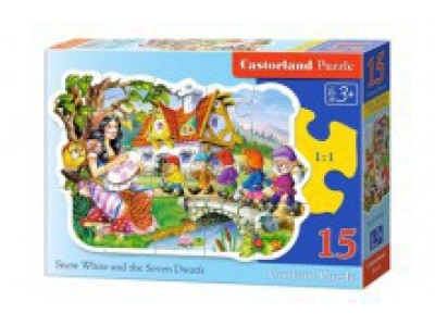 Пазл Білосніжка і сім гномів 15 елементів 015085