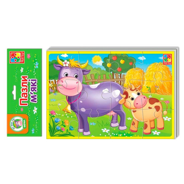 М'які пазли Vladi Toys А5 "Тварини ферми" фомові VT1103-44