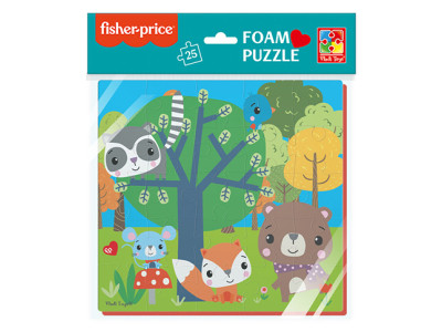 Мякі пазли 22х23 см "Fisher Price. Лісові мешканці" англ. VT1109-02 Мякі пазли 22х23 см "Fisher Price. Лісові мешканці" англ. VT1109-02