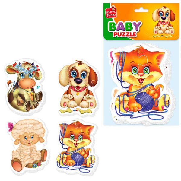 М'які пазли Vladi Toys Домашні улюбленці Baby puzzles розвиваючі VT3208-19