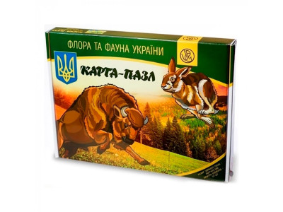 УЦІНКА Карта - пазл "Флора та фауна України" 727798 УЦІНКА Карта - пазл "Флора та фауна України" 727798