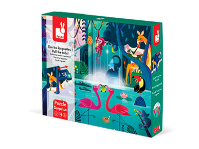 Пазл-сюрприз Janod Свято в джунглях 20 елементів J02687 Пазл-сюрприз Janod Свято в джунглях 20 елементів J02687
