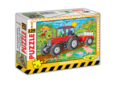 Пазли Трактор 120 ел в кор Ен.6911