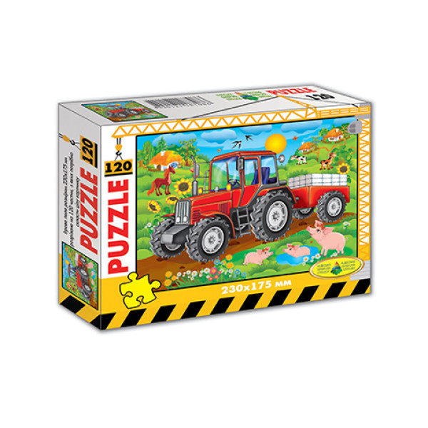 Пазли Трактор 120 ел в кор Ен.6911