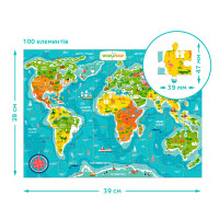 Пазл Dodo Maps Мапа світу 100 елементів англійська мова 300704