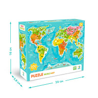 Пазл Dodo Maps Мапа світу 100 елементів англійська мова 300704