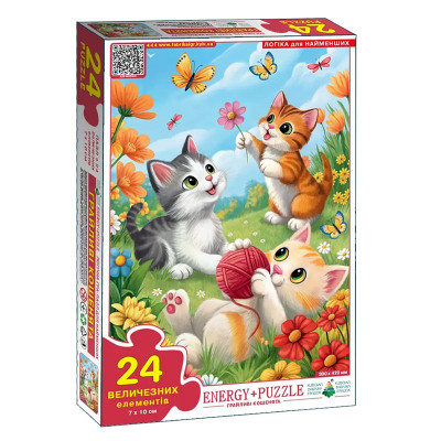 Пазл Енергія Плюс Грайливі кошенята 24 елементів Ен.8243